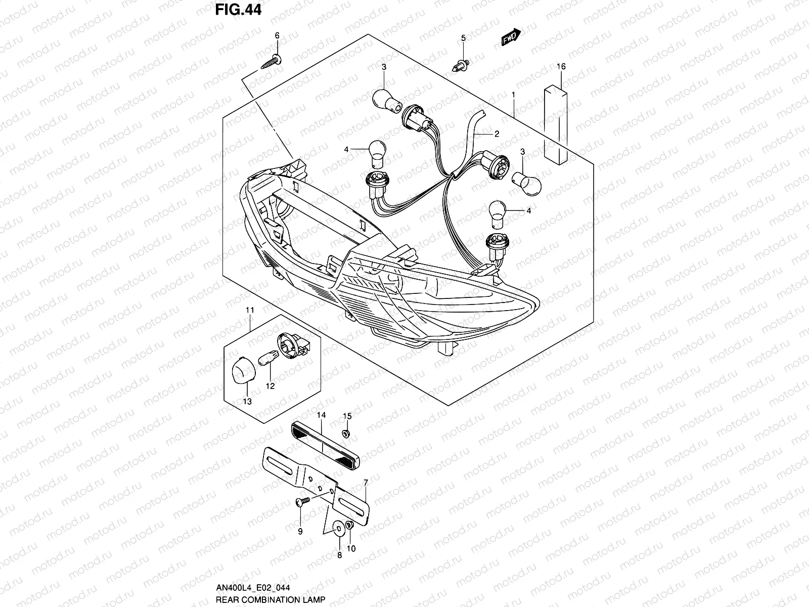 44 - REAR COMBINATION LAMP