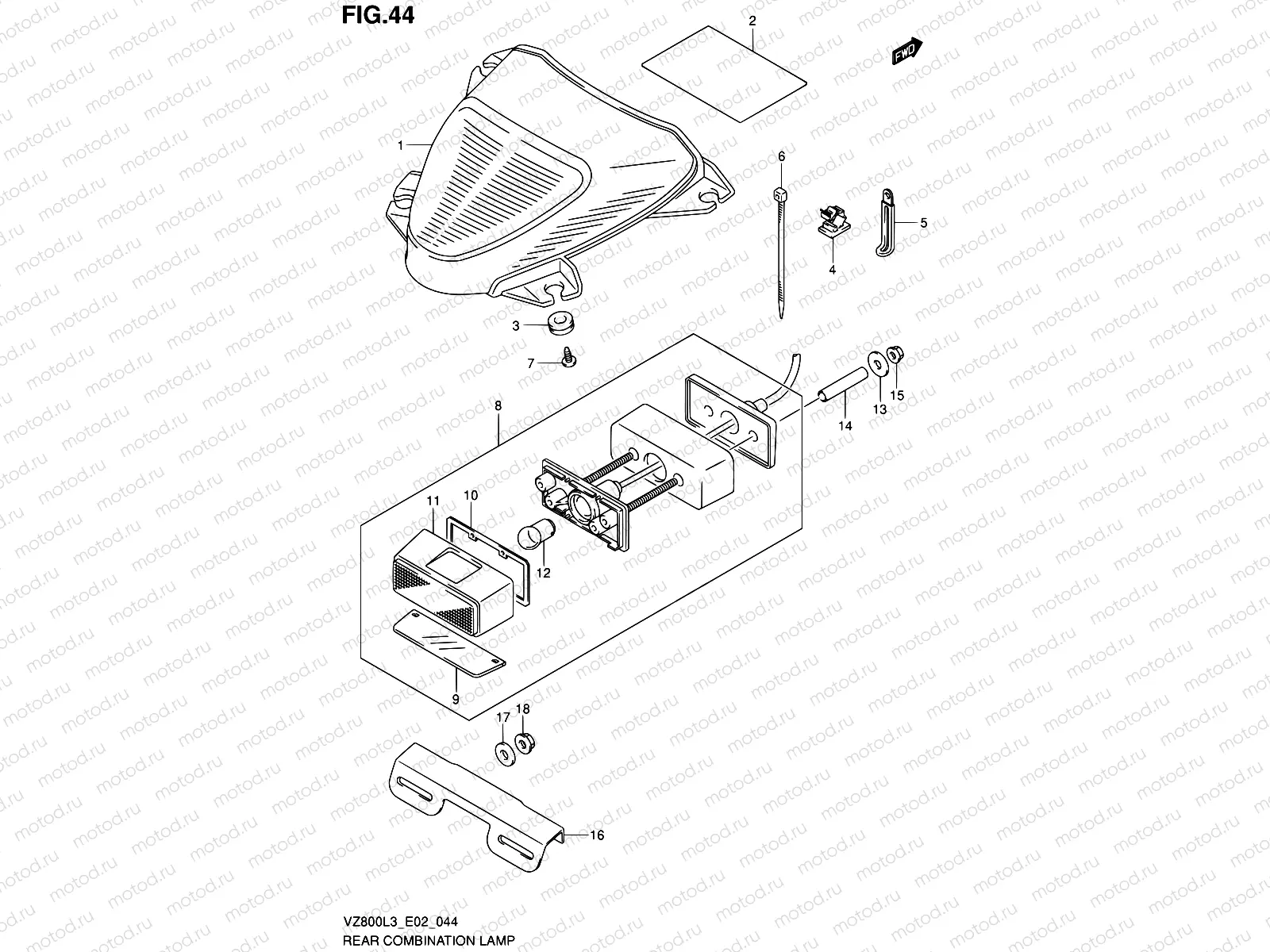 44 - REAR COMBINATION LAMP