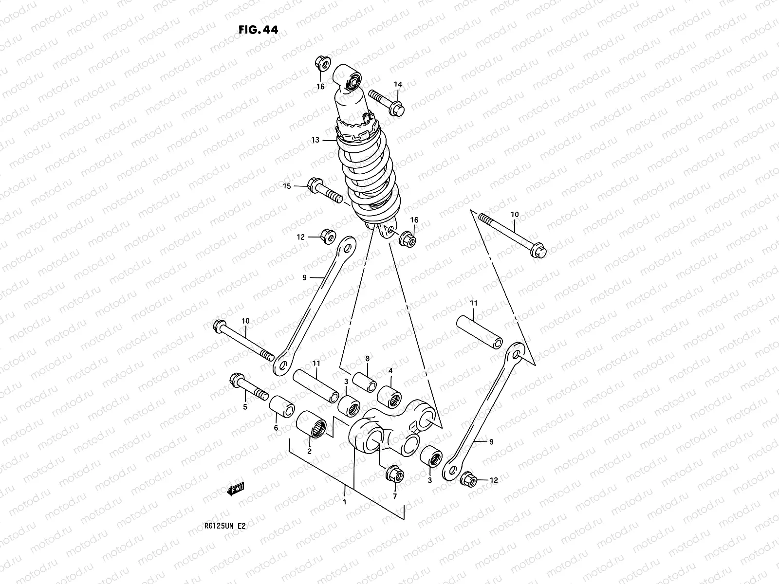 44 - REAR CUSHION LEVER
