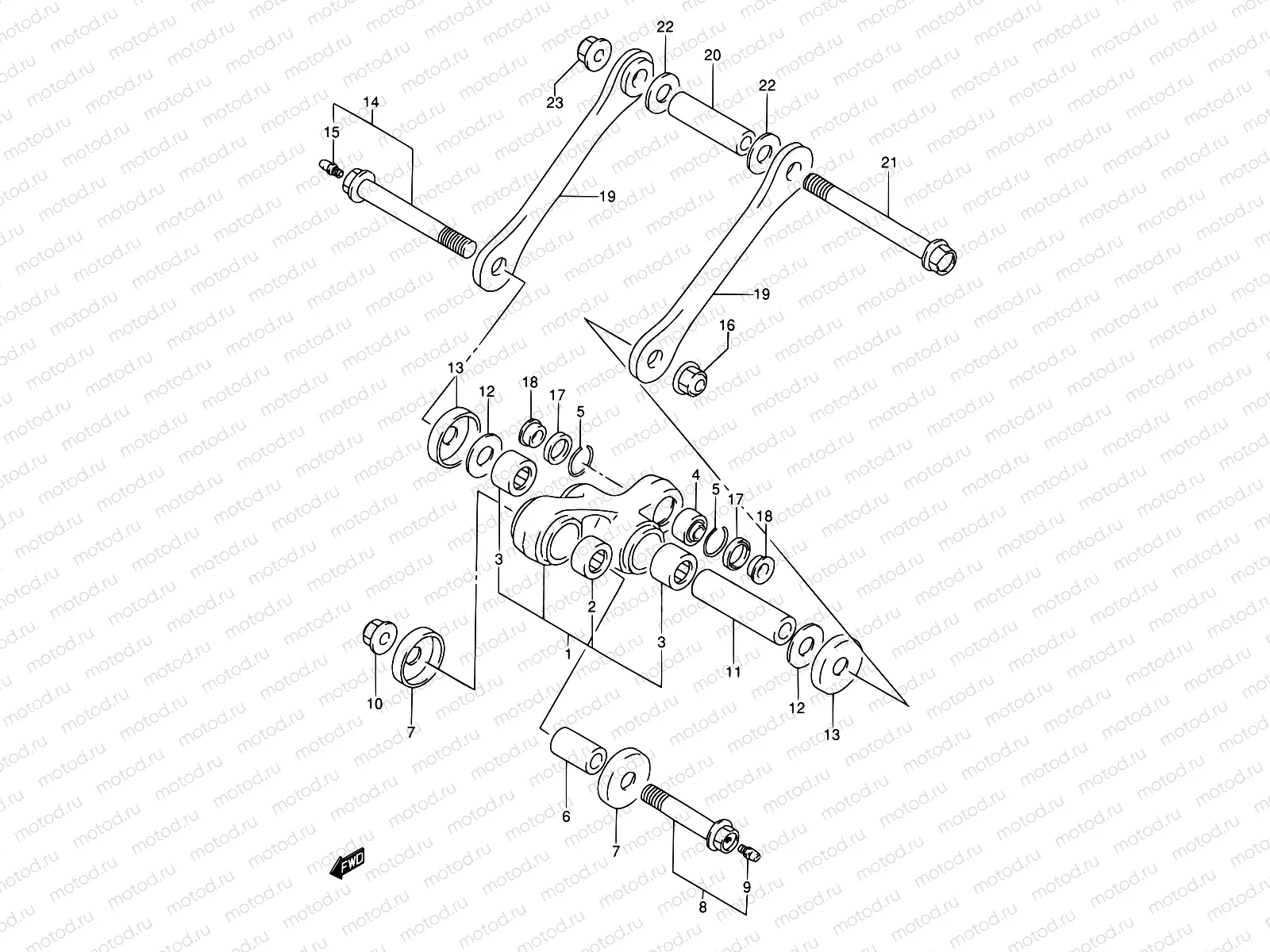 44 - REAR CUSHION LEVER