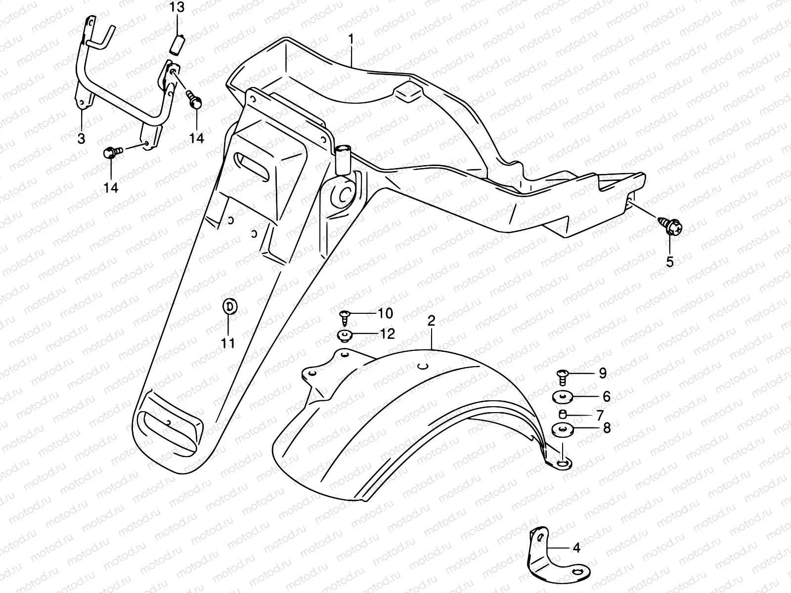 44 - REAR FENDER