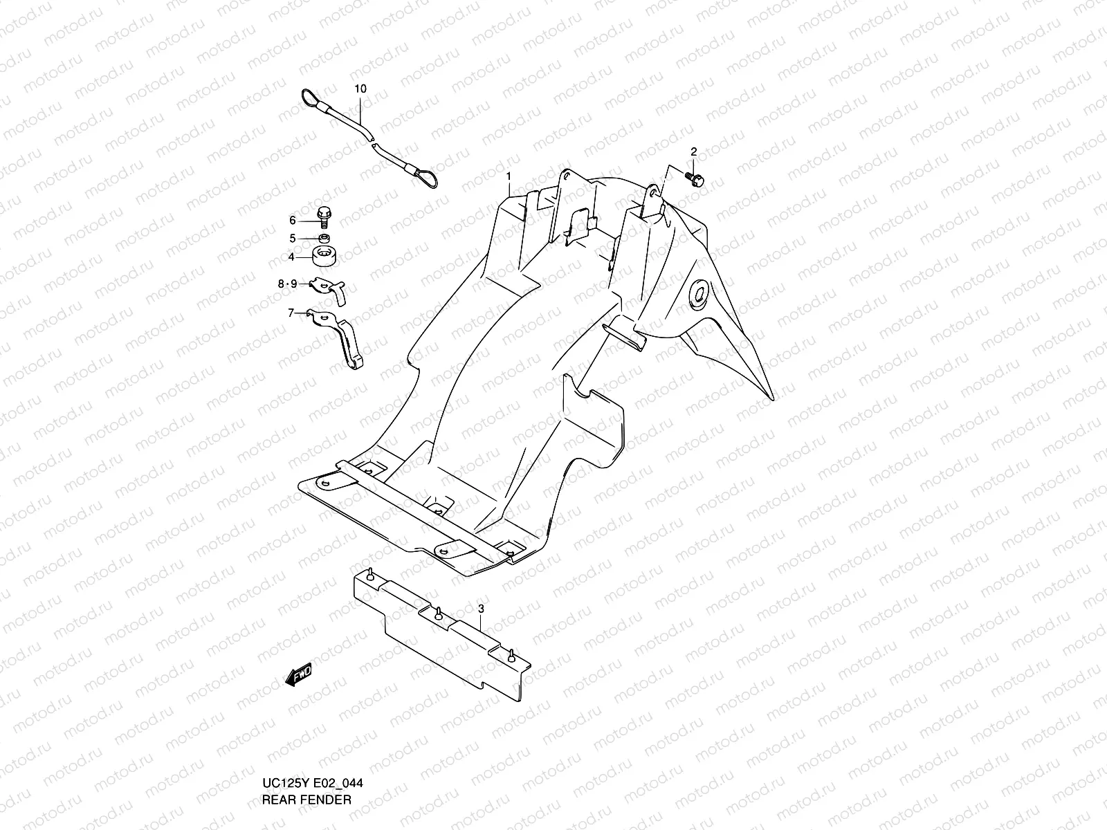 44 - REAR FENDER