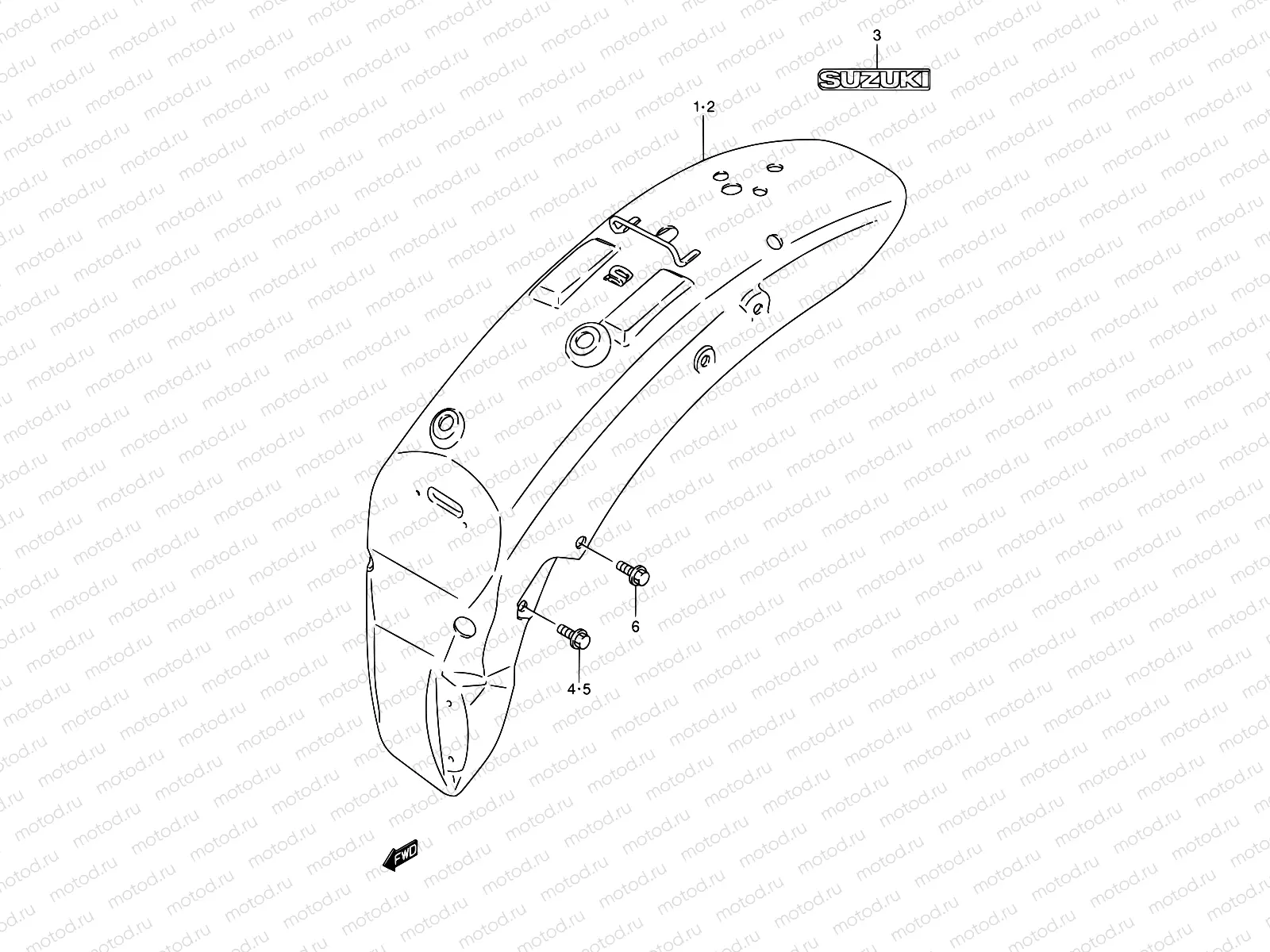 44 - REAR FENDER