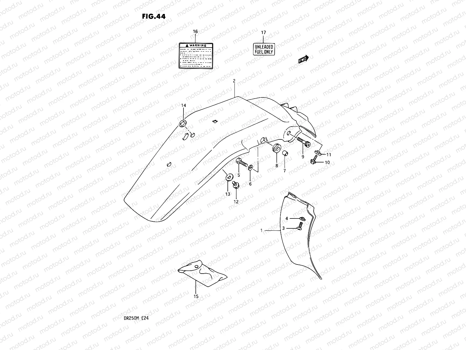 44 - REAR FENDER - LABEL