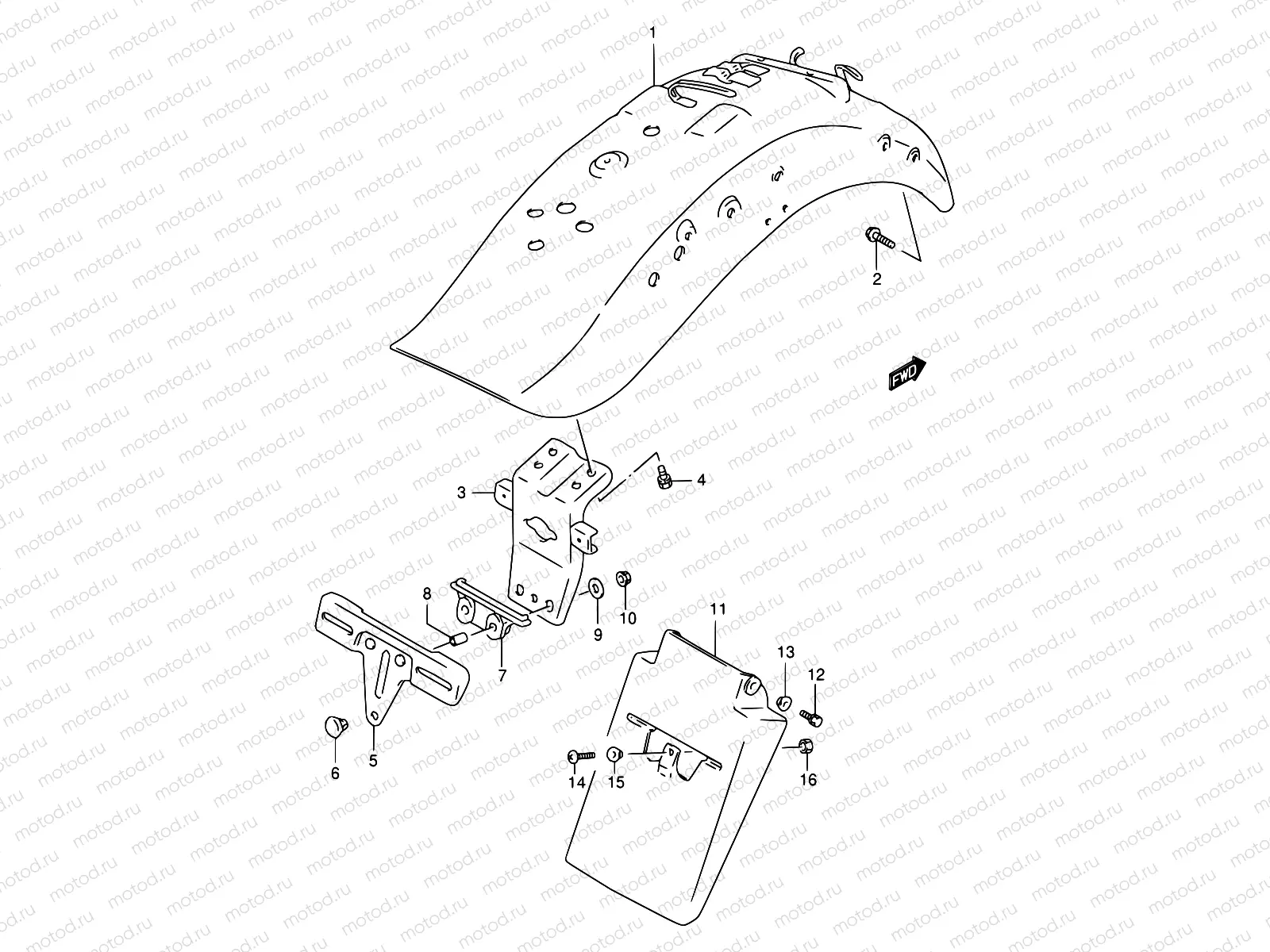 44 - REAR FENDER (MODEL T)