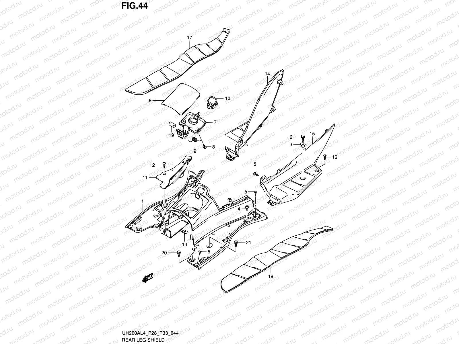44 - REAR LEG SHIELD