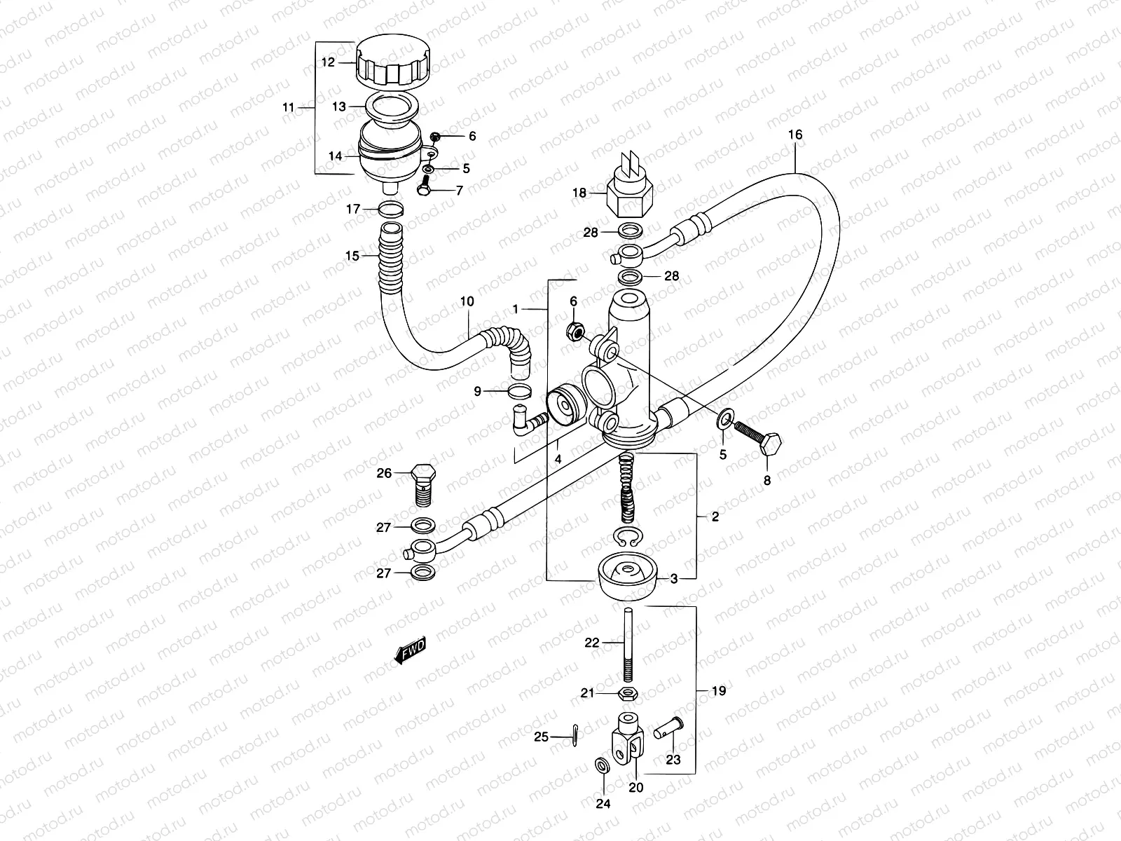 44 - REAR MASTER CYLINDER