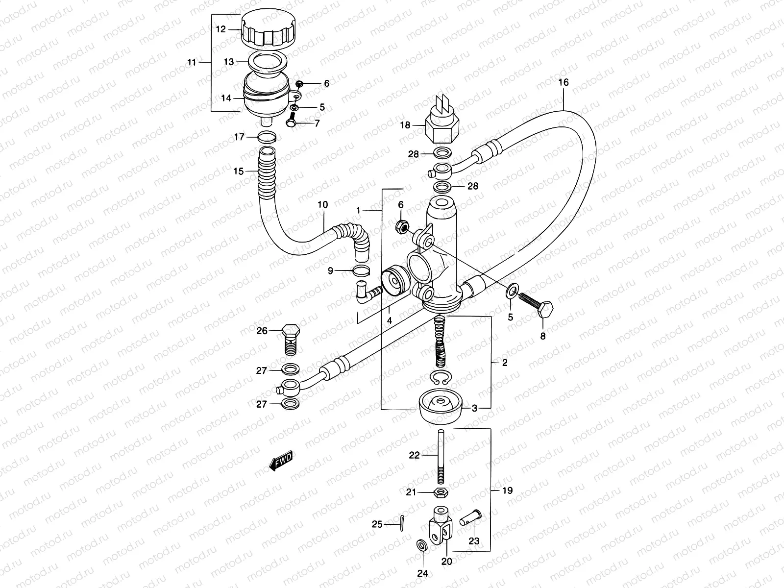 44 - REAR MASTER CYLINDER