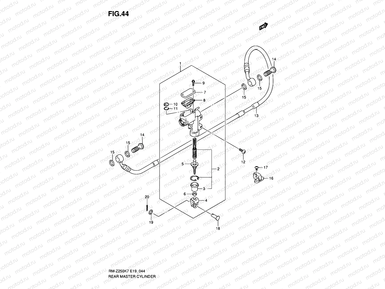 44 - REAR MASTER CYLINDER
