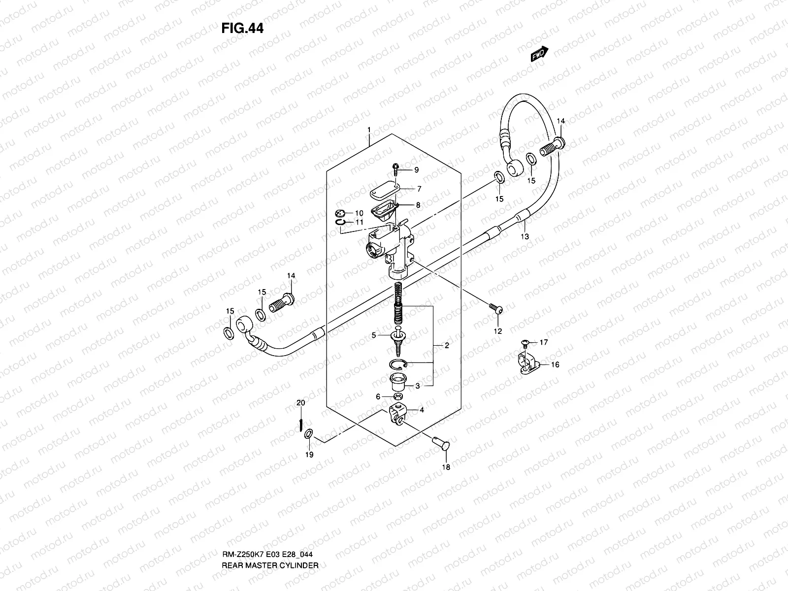 44 - REAR MASTER CYLINDER