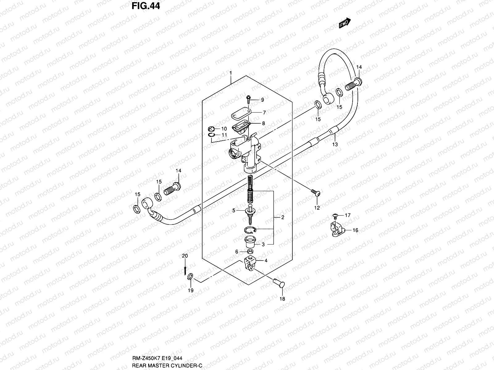 44 - REAR MASTER CYLINDER