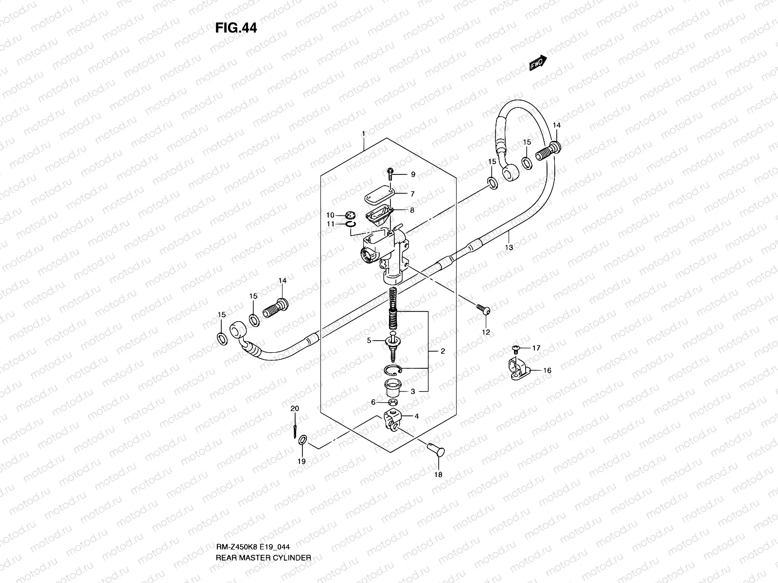 44 - REAR MASTER CYLINDER