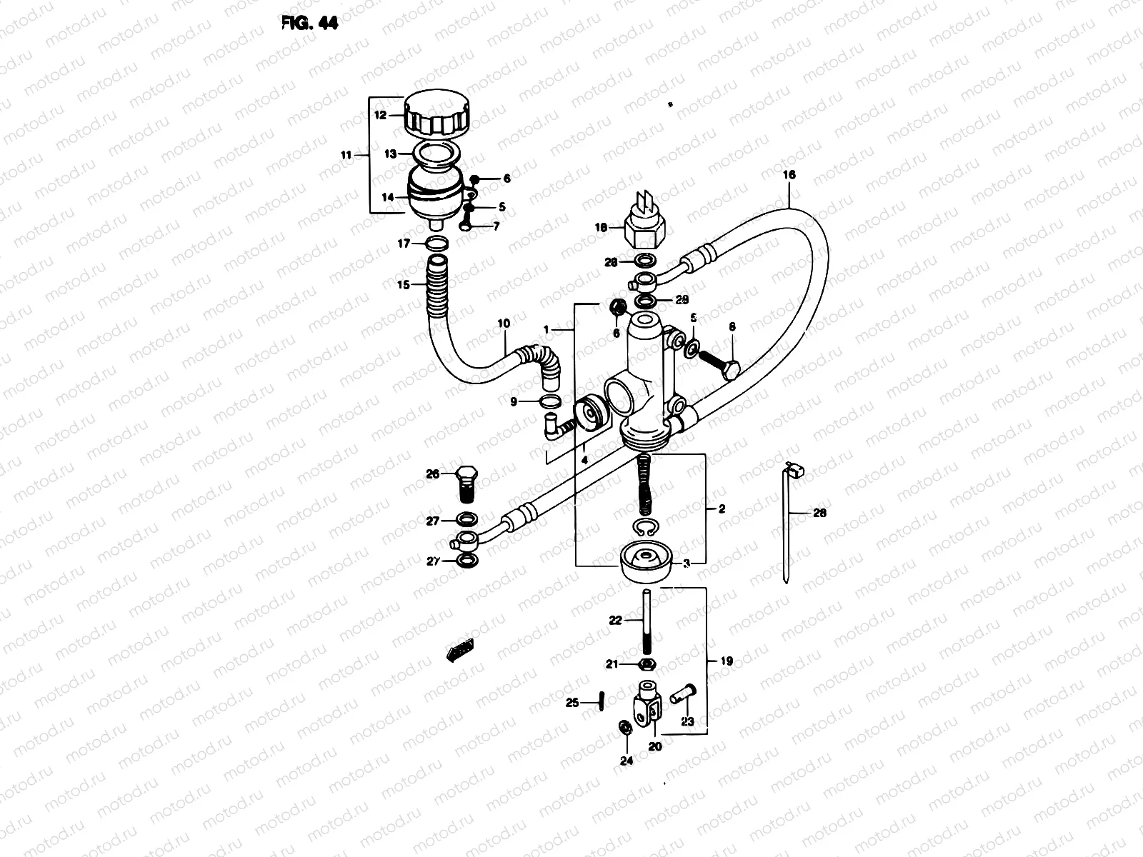 44 - REAR MASTER CYLINDER (MODEL T)