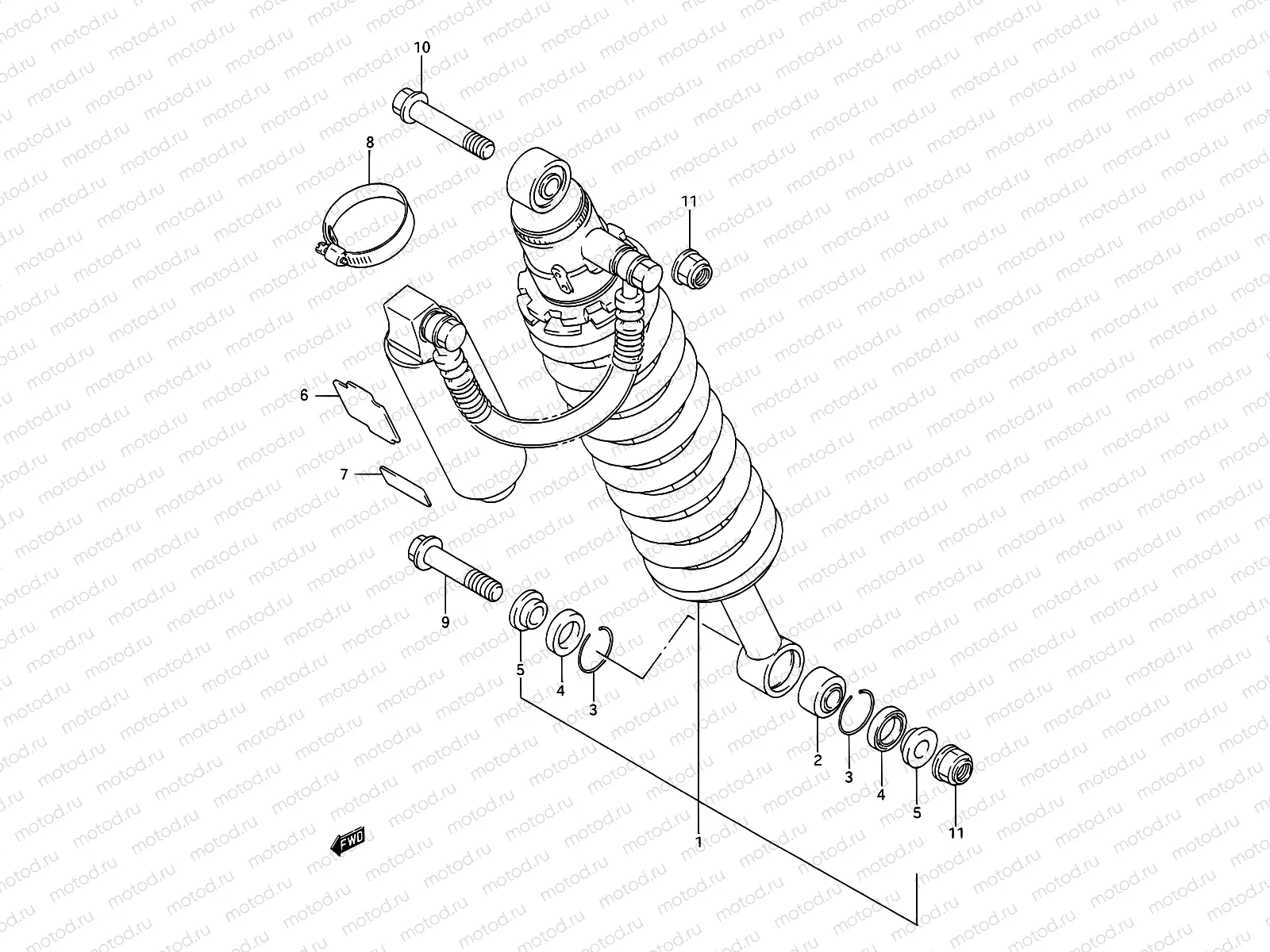 44 - REAR SHOCK ABSORBER