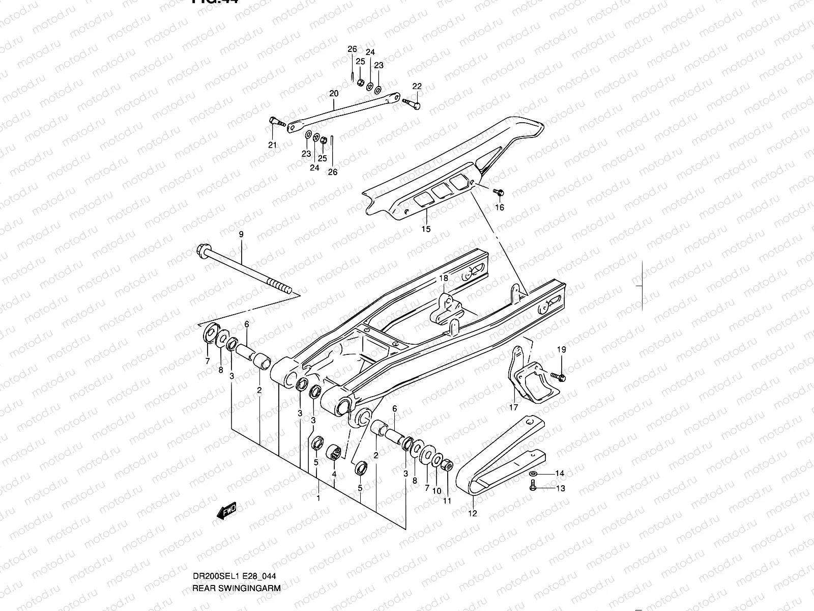 44 - REAR SWINGING ARM