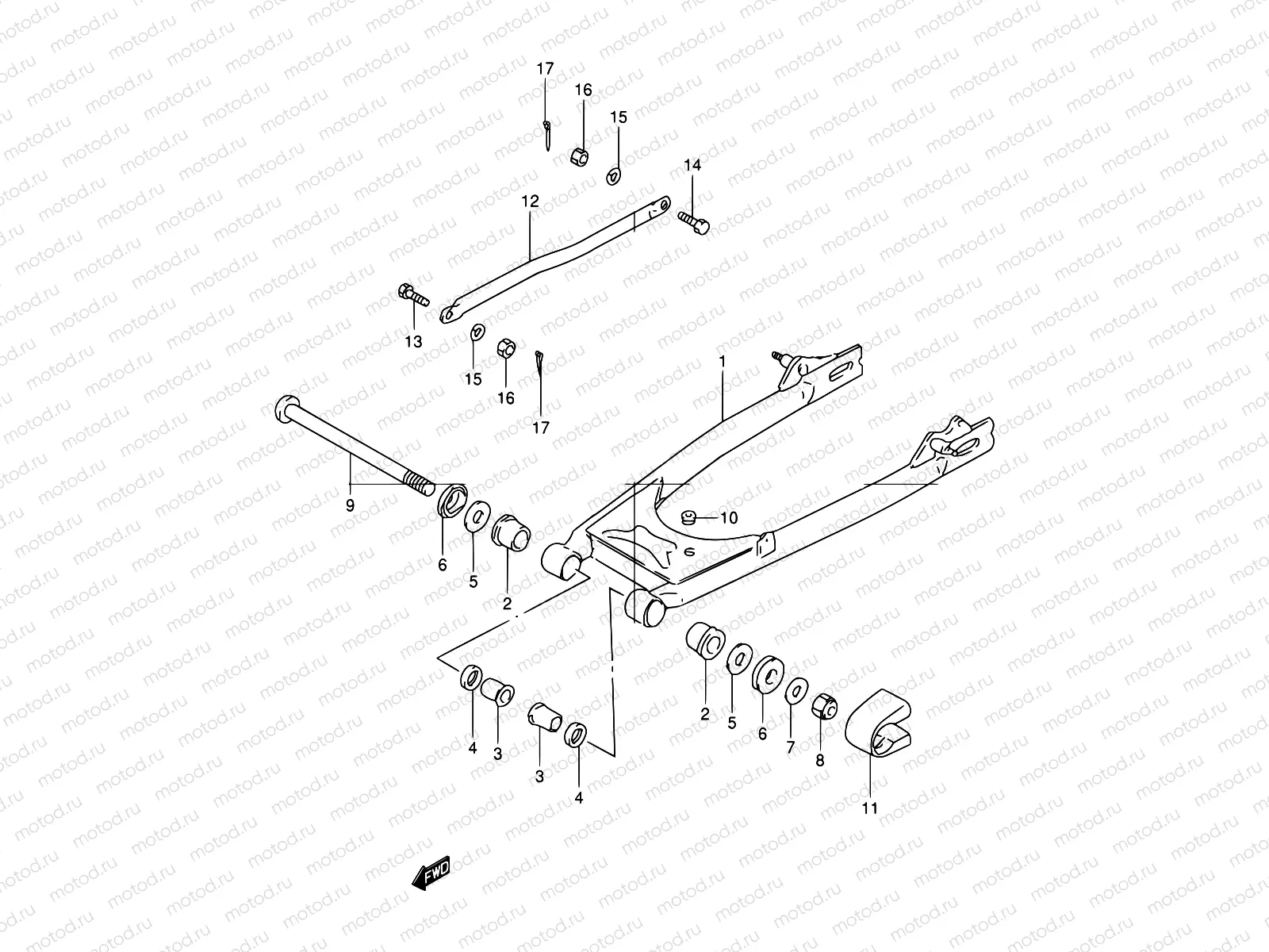 44 - REAR SWINGING ARM