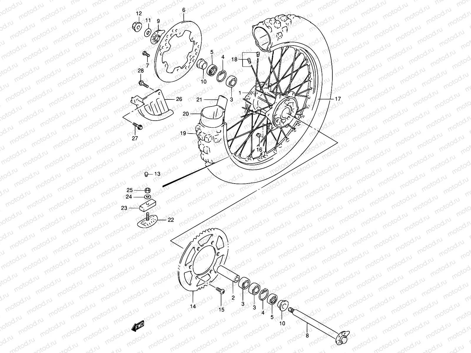 44 - REAR WHEEL
