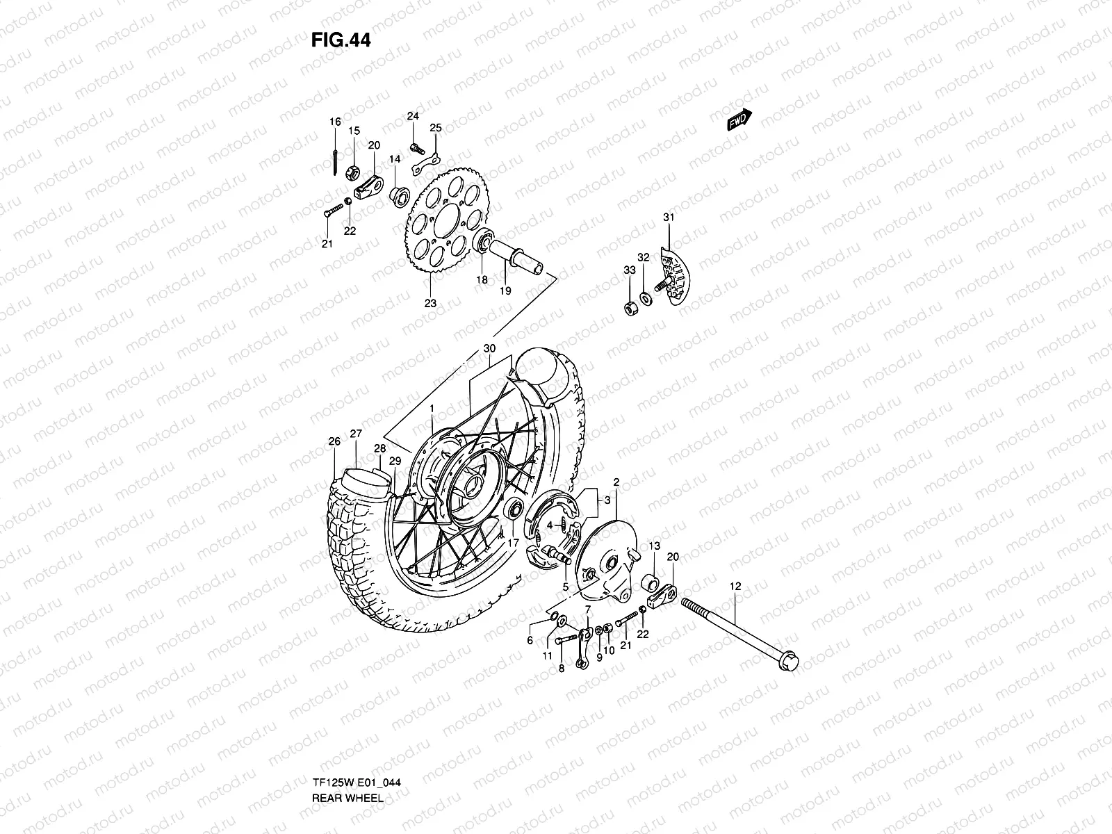 44 - REAR WHEEL