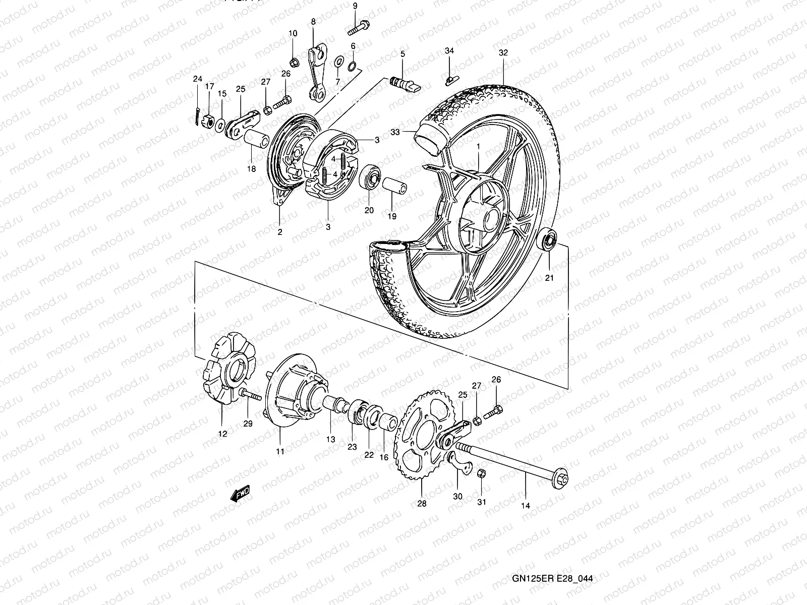 44 - REAR WHEEL