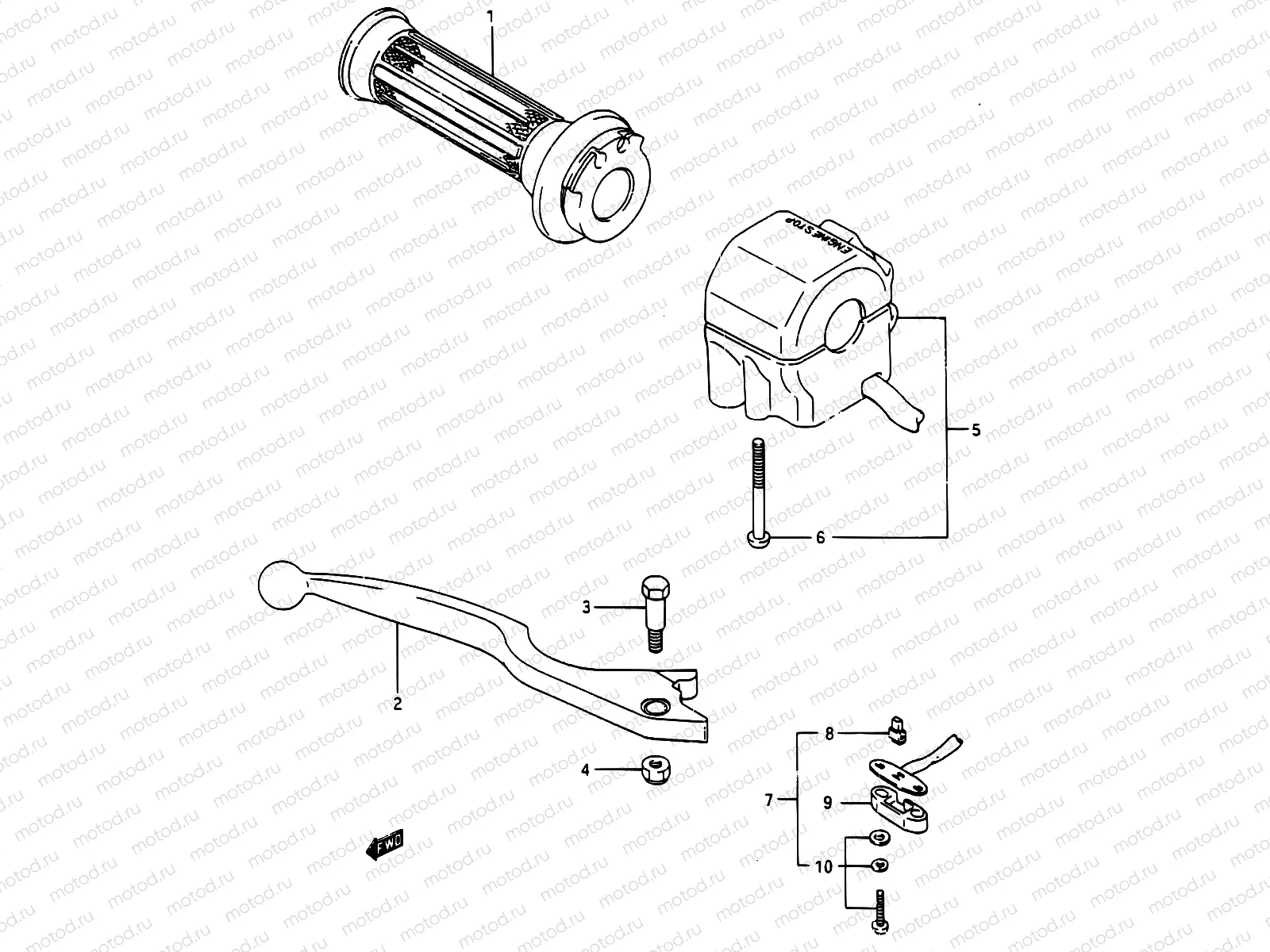 44 - RIGHT HANDLE SWITCH (MODEL H)