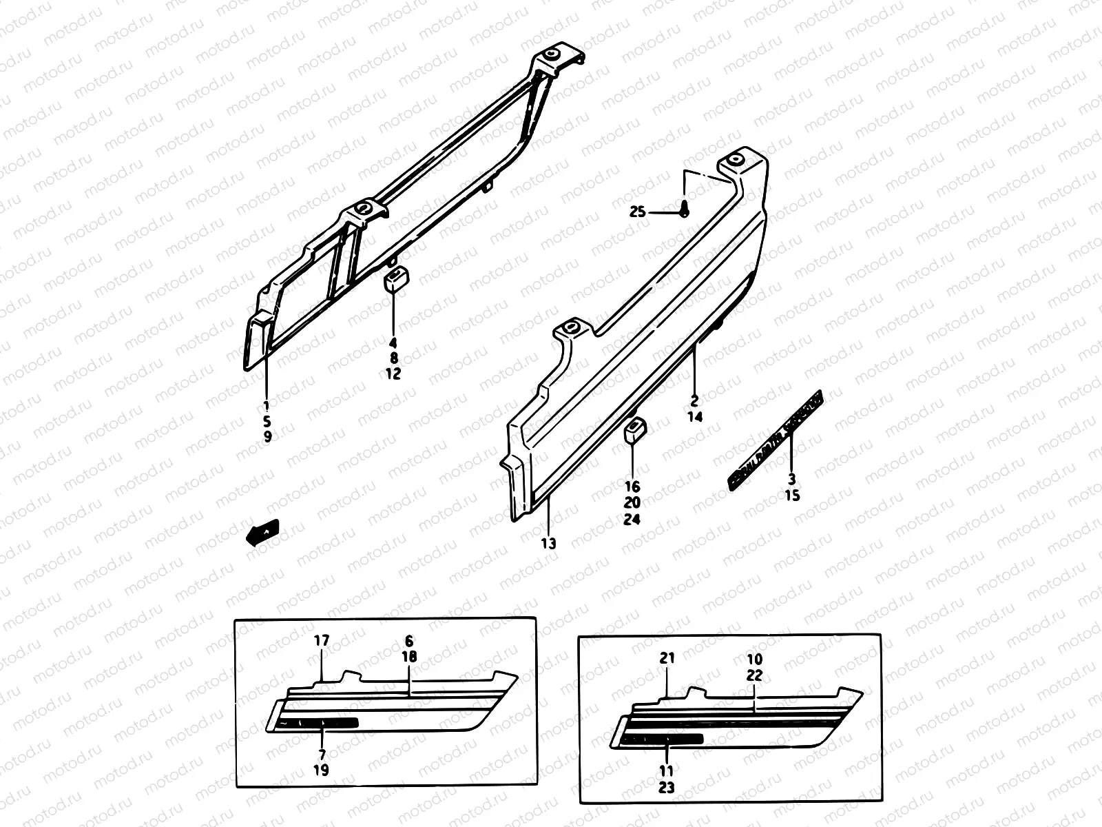 44 - SEAT MOLDING (MODEL F)