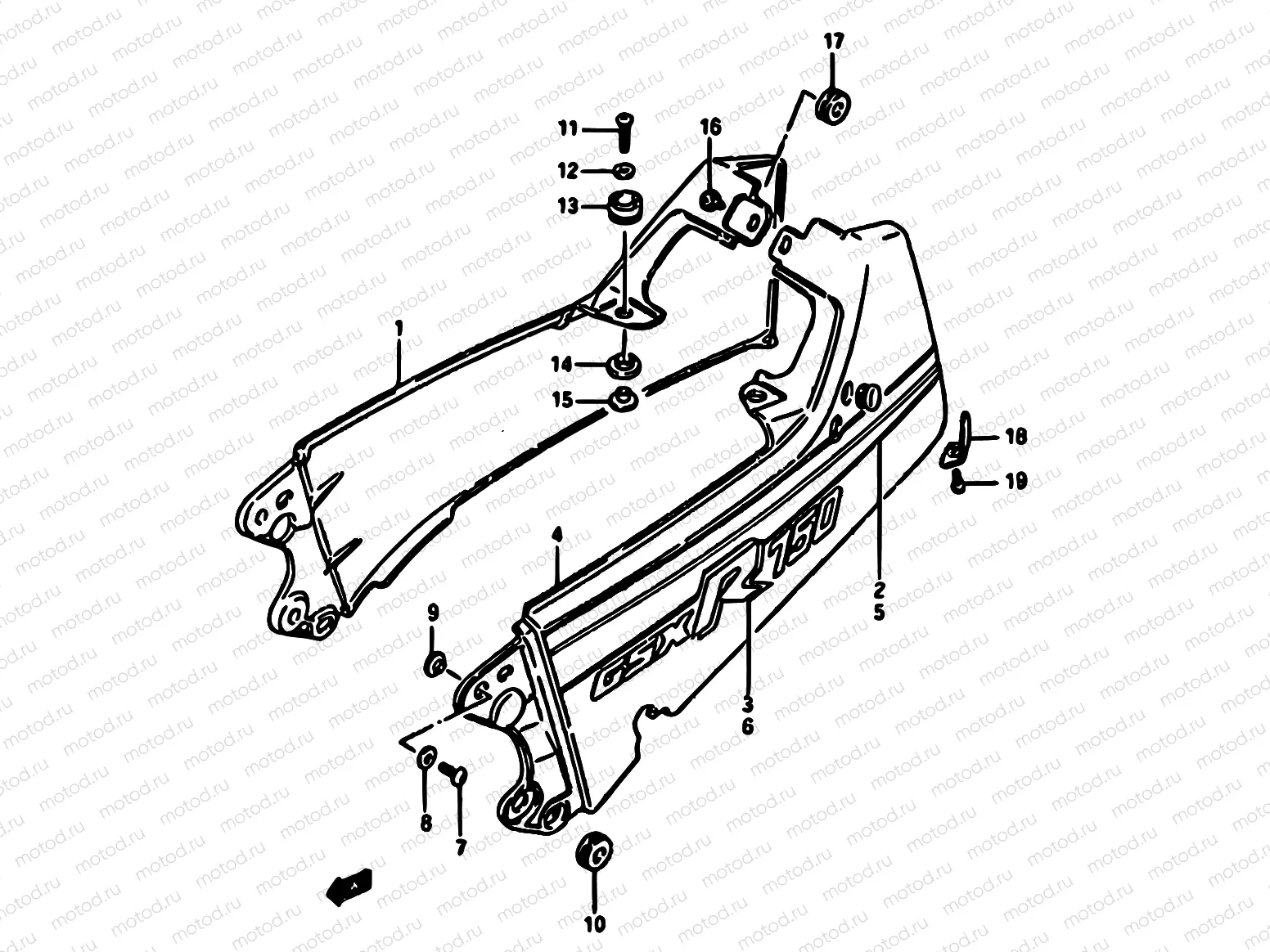 44 - SEAT TAIL COVER (MODEL H)