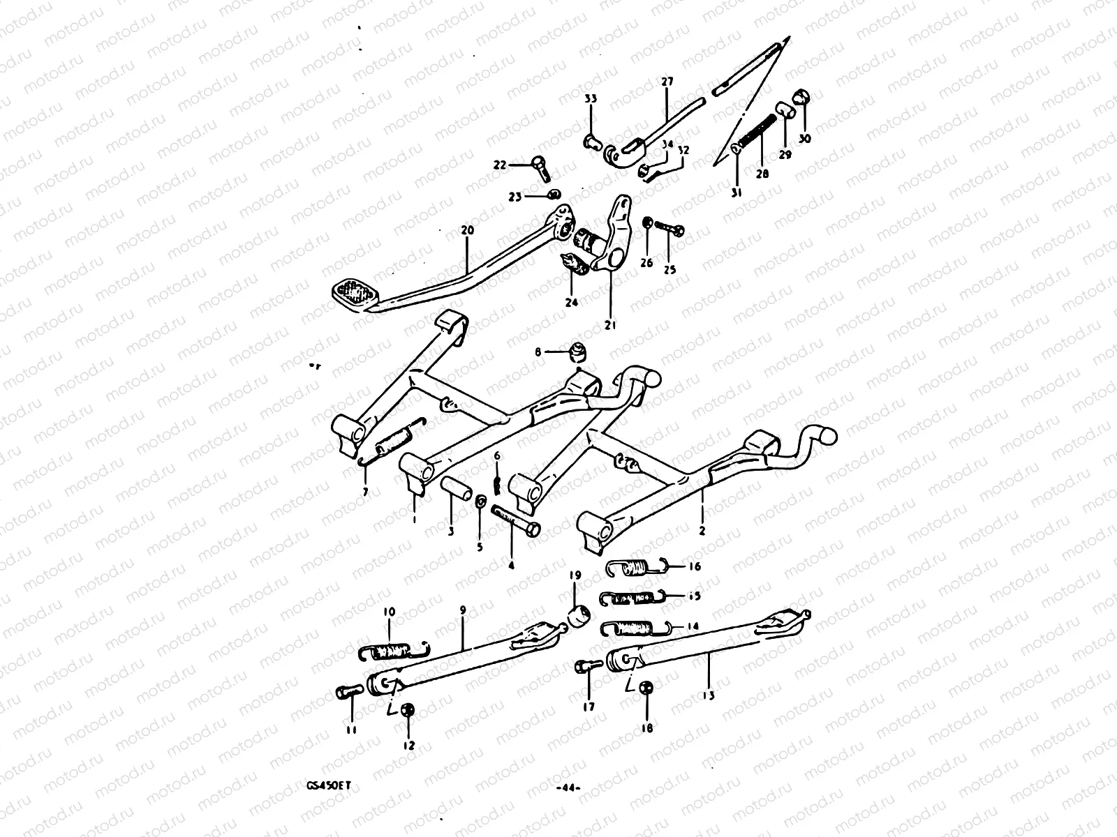 44 - STAND - REAR BRAKE