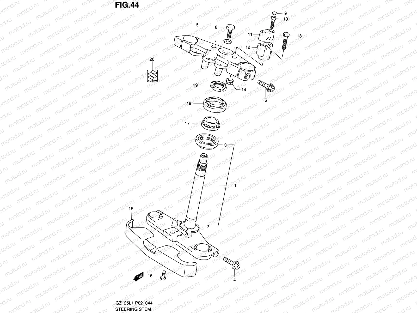 44 - STEERING STEM