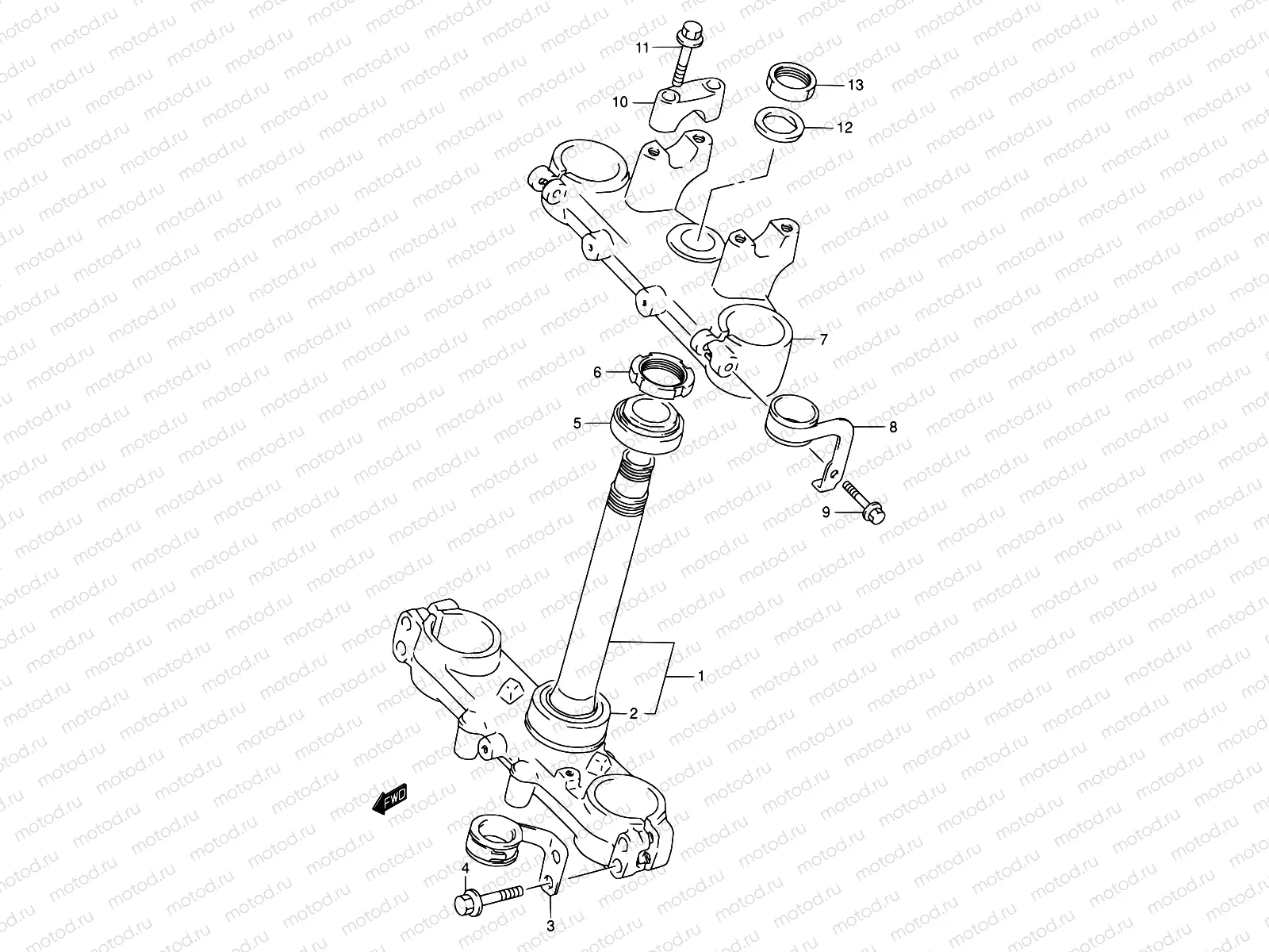 44 - STEERING STEM (E03/E33)