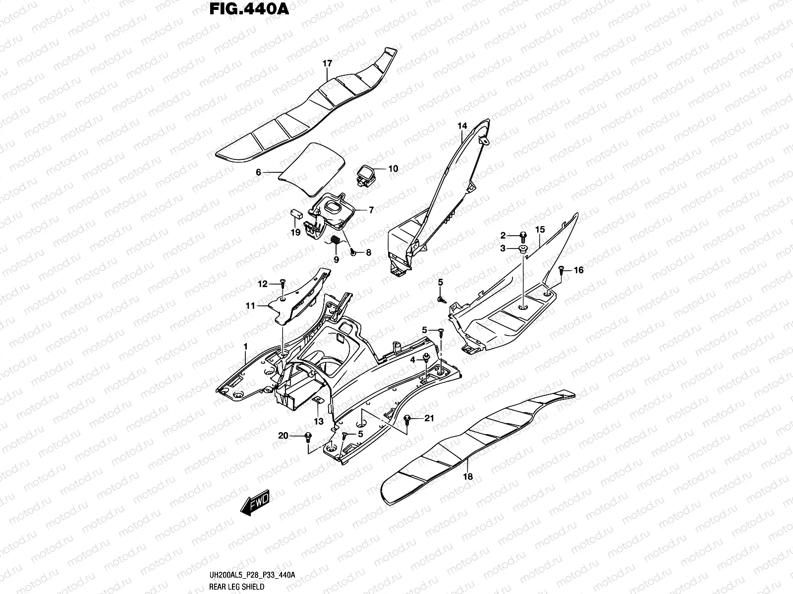 440A - REAR LEG SHIELD