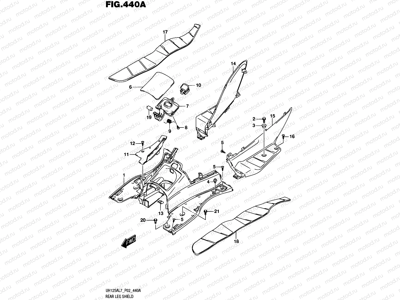 440A - REAR LEG SHIELD
