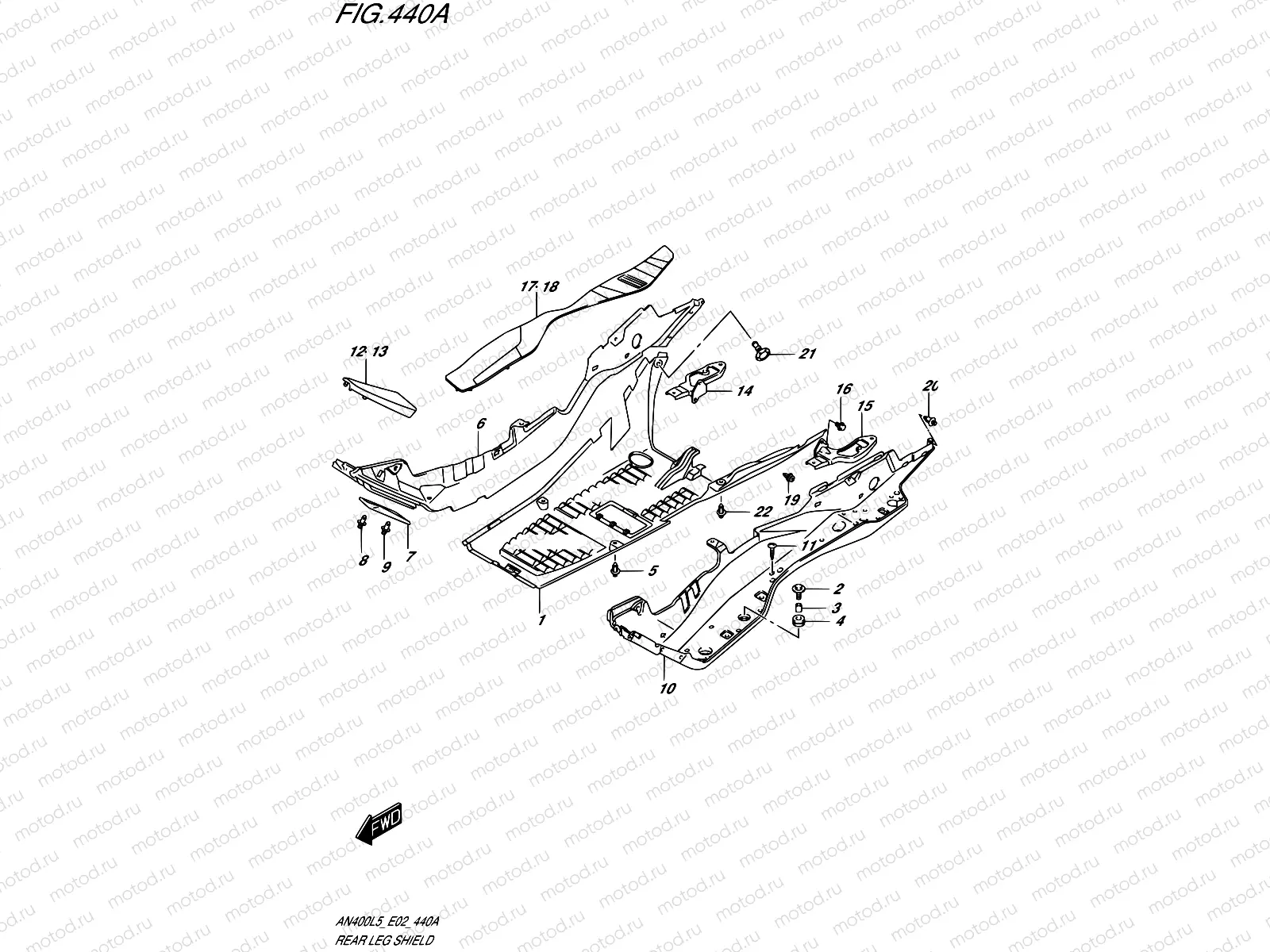 440A - REAR LEG SHIELD