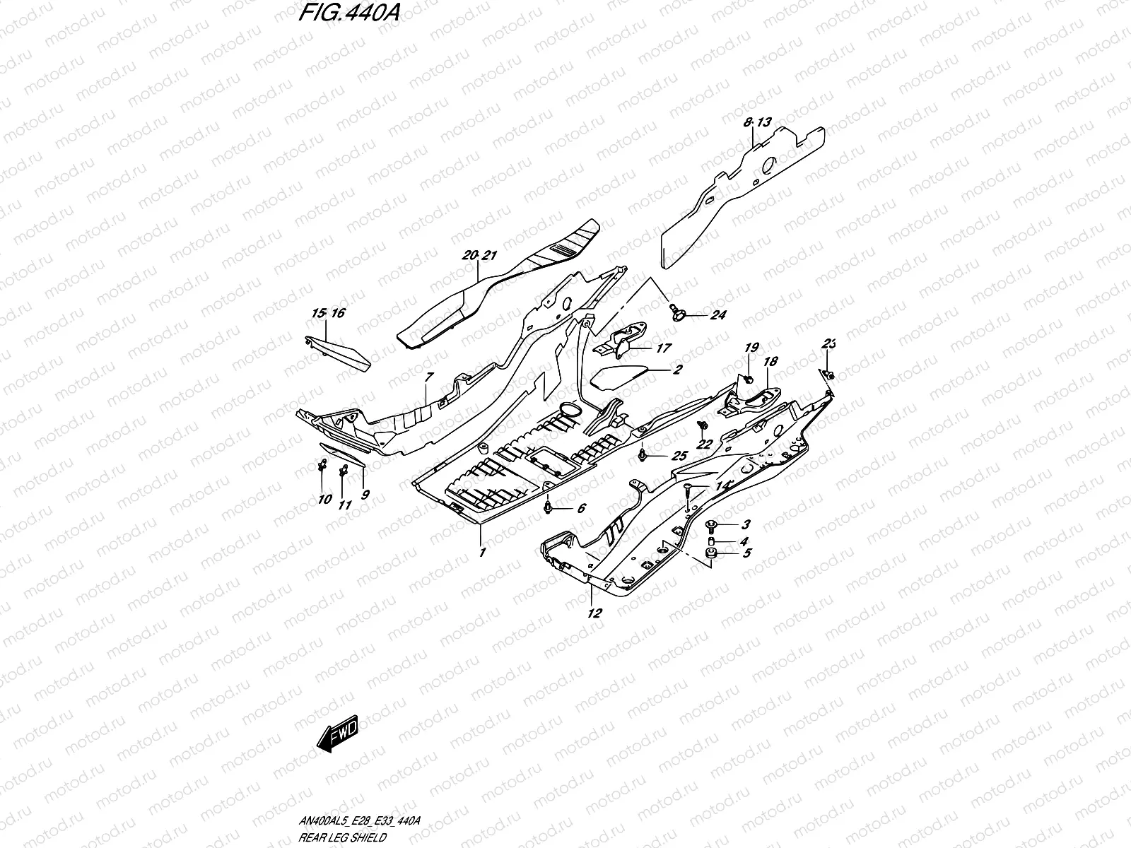 440A - REAR LEG SHIELD