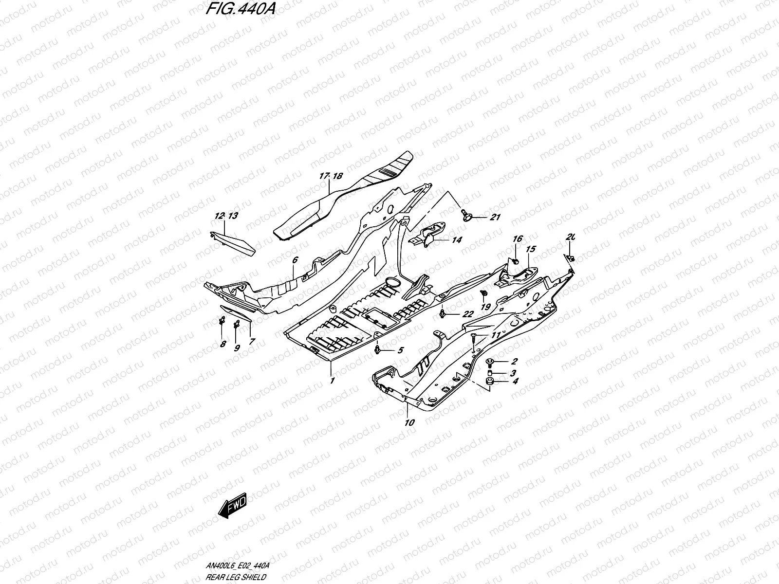 440A - REAR LEG SHIELD