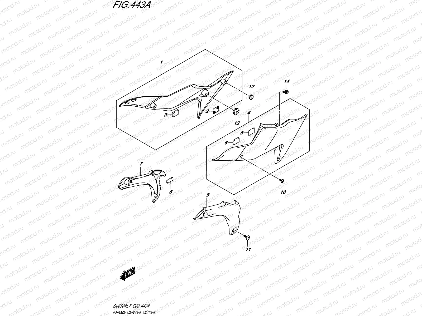 443A - FRAME CENTER COVER