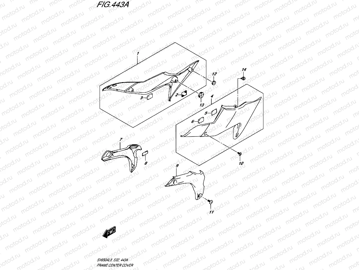 443A - FRAME CENTER COVER