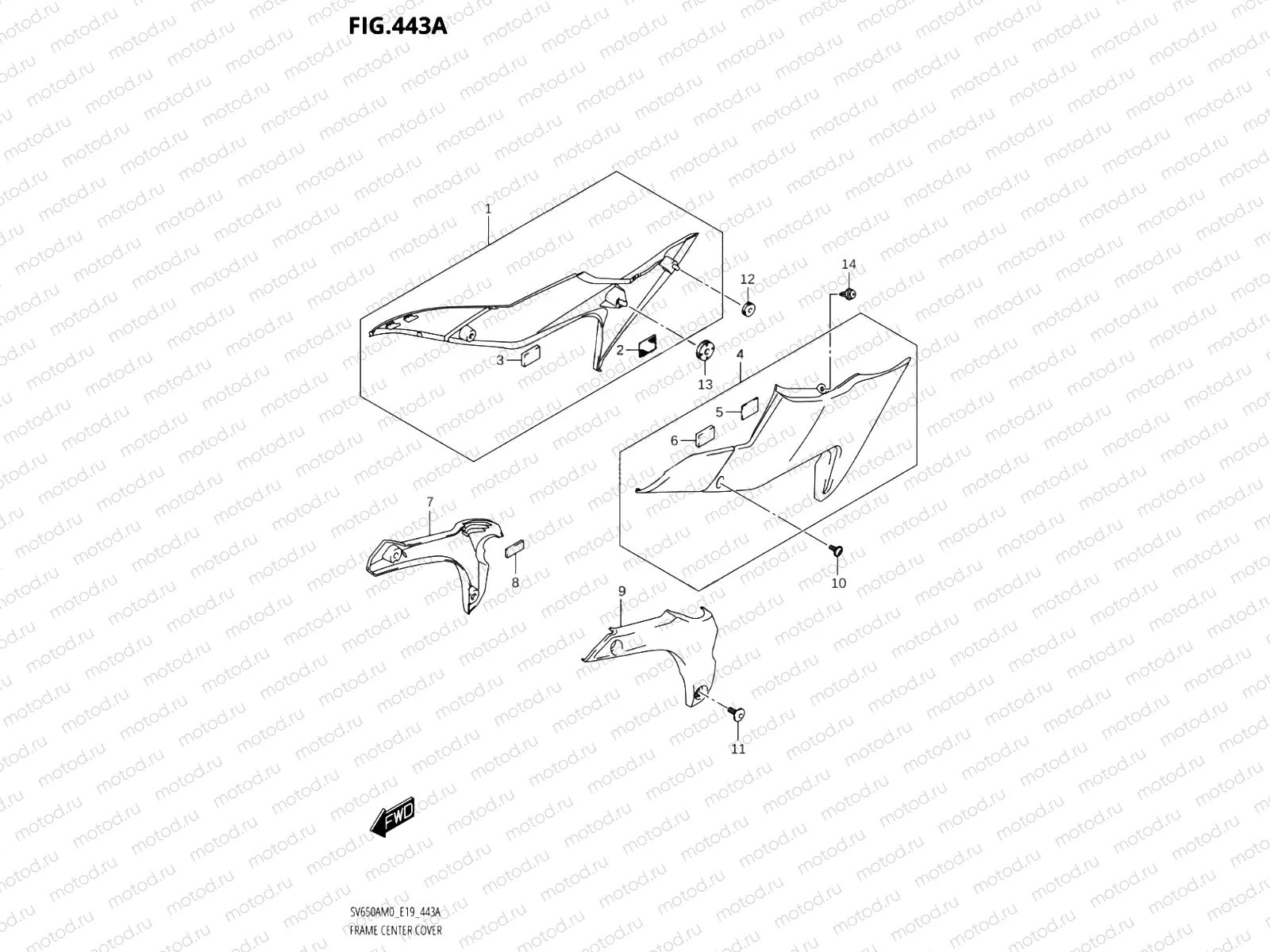 443A - FRAME CENTER COVER (SV650A,SV650AU)