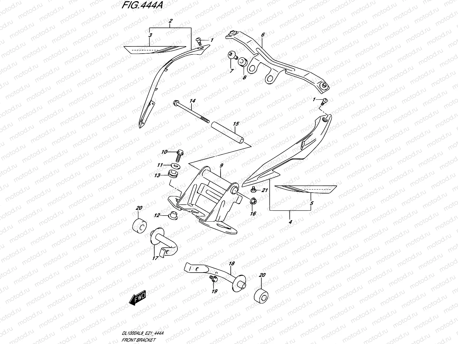 444A - FRONT BRACKET (DL1000AL8 E21) (FOR YU1)