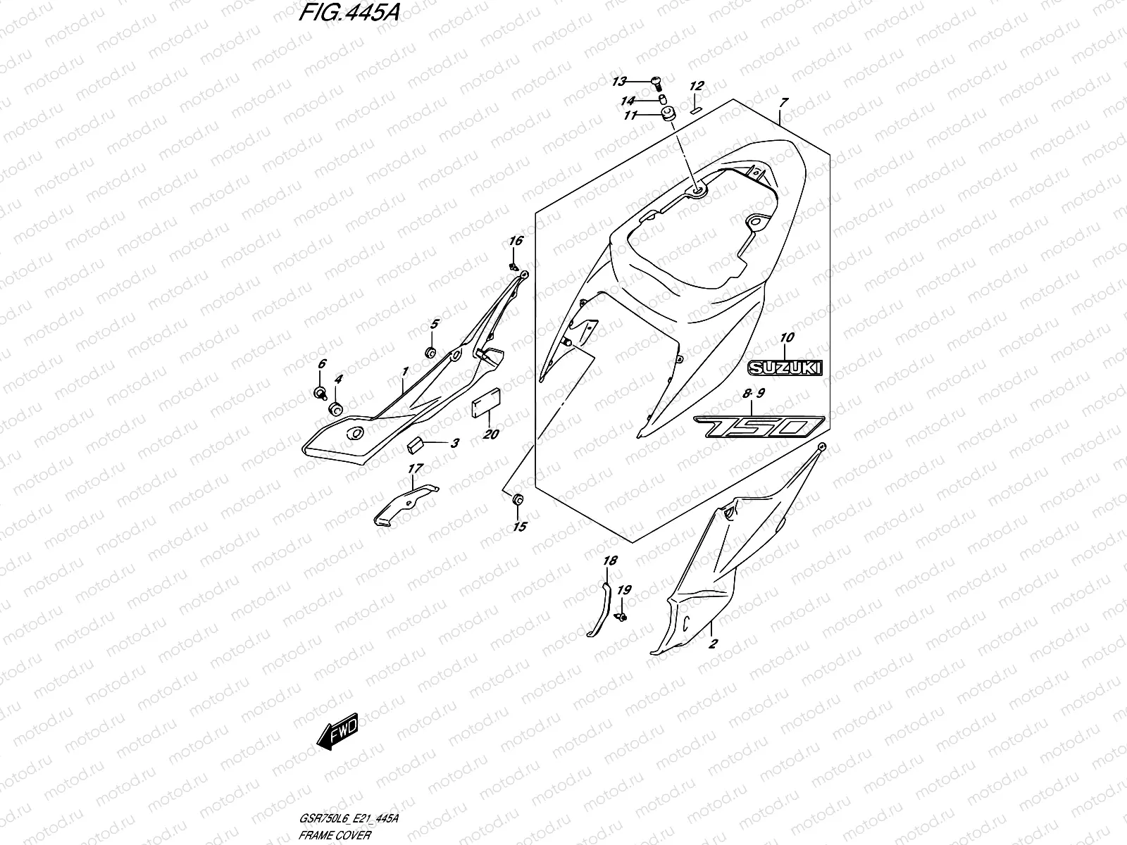 445A - FRAME COVER (FOR YKV,AJX)