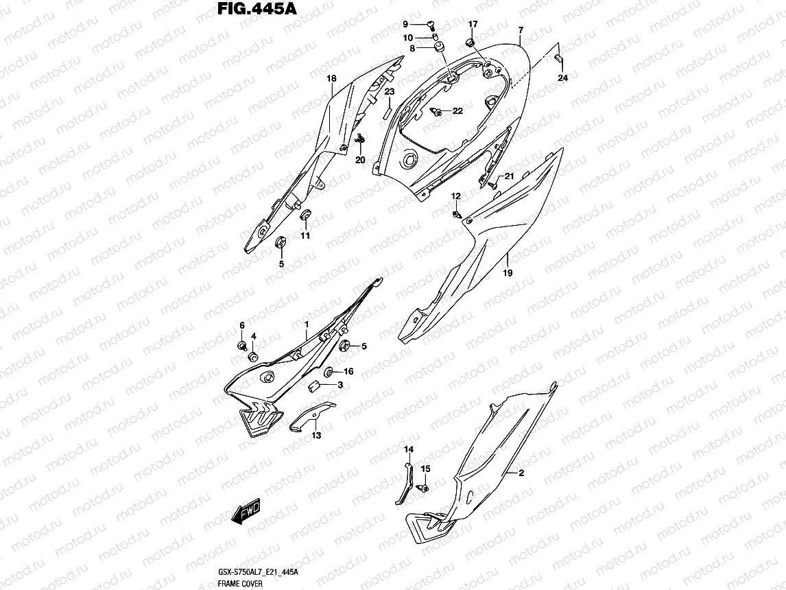 445A - FRAME COVER (FOR YVZ)