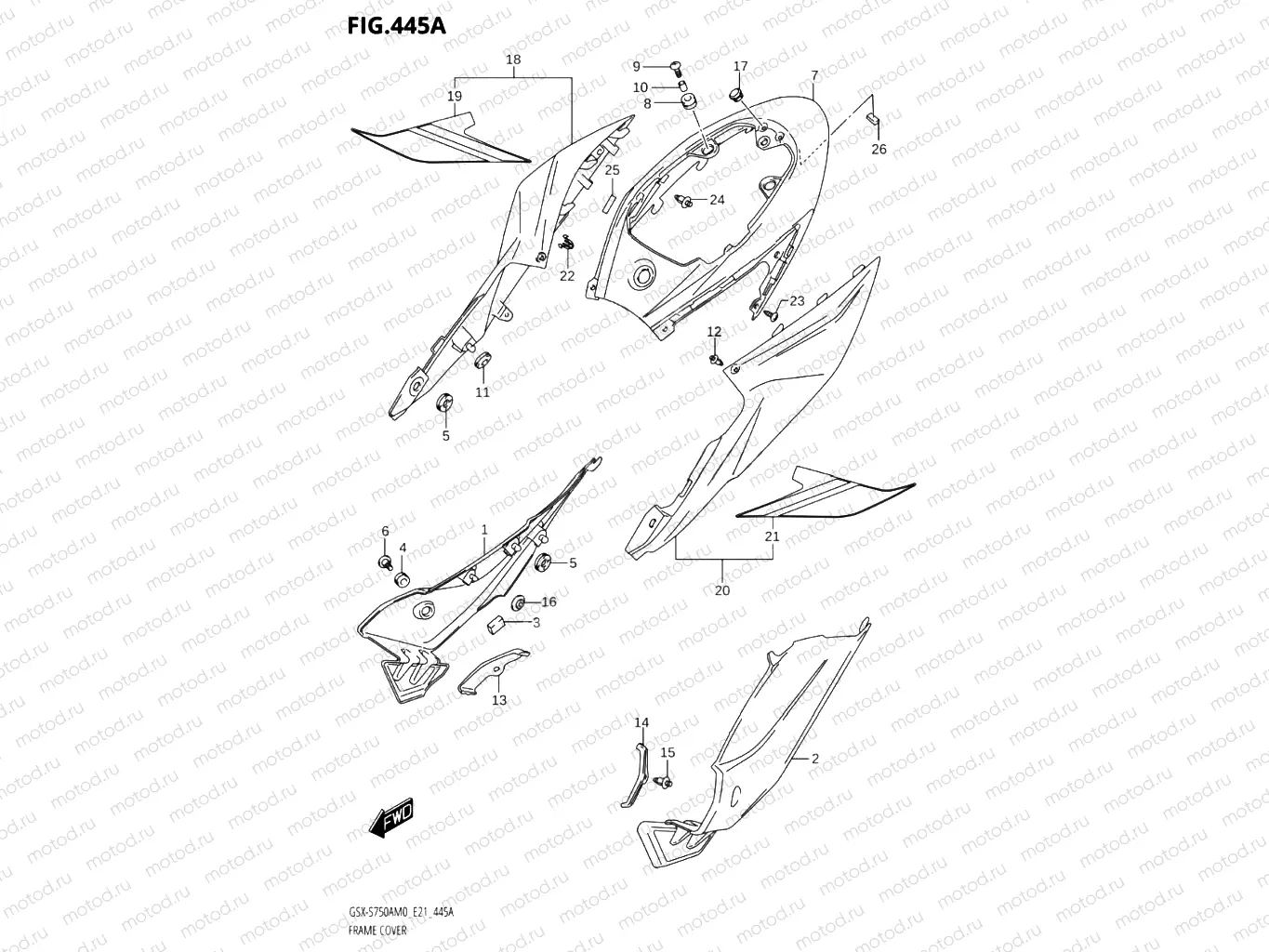445A - FRAME COVER (GSX-S750A)