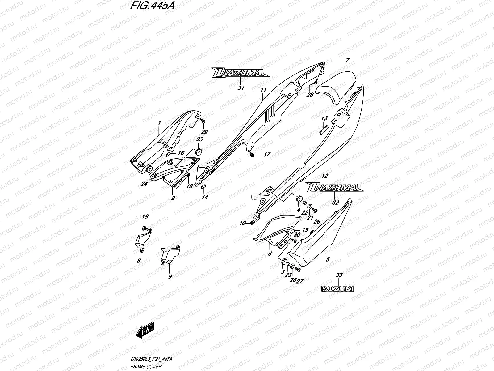 445A - FRAME COVER (GW250L5 P21)