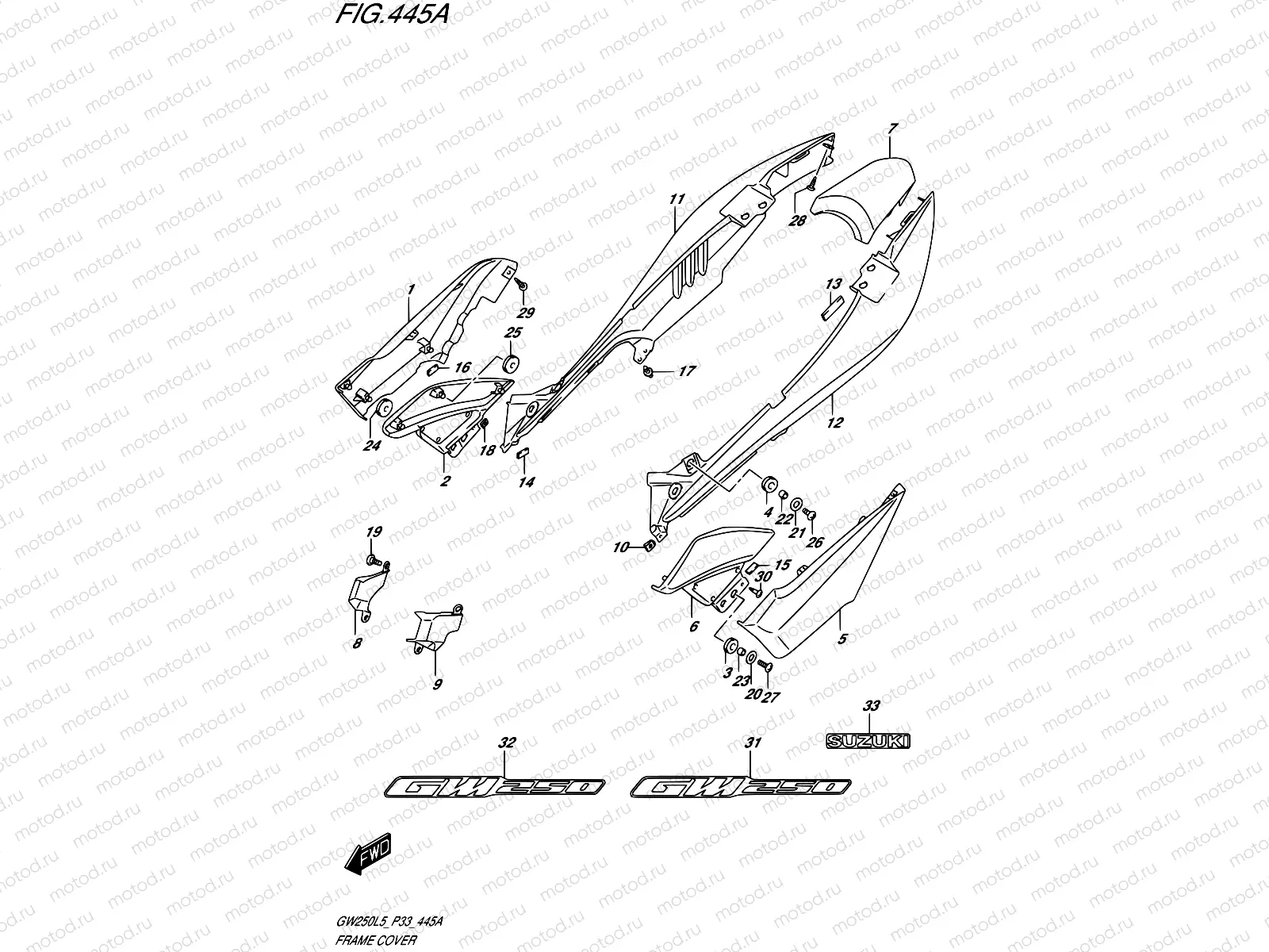 445A - FRAME COVER (GW250L5 P33)