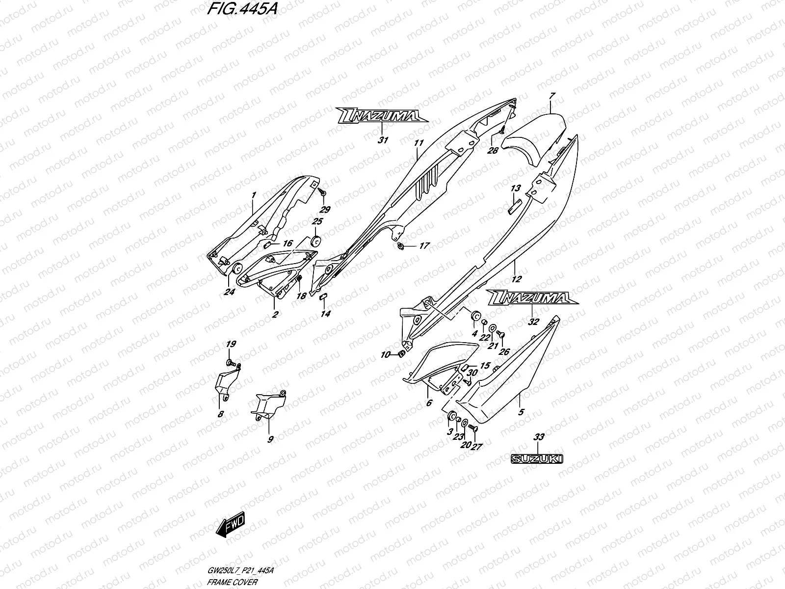 445A - FRAME COVER (GW250L7 P21)