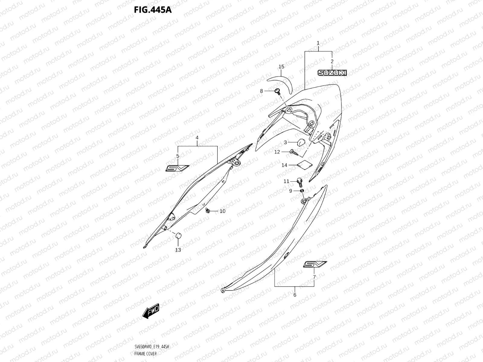 445A - FRAME COVER (SV650A,SV650AU)