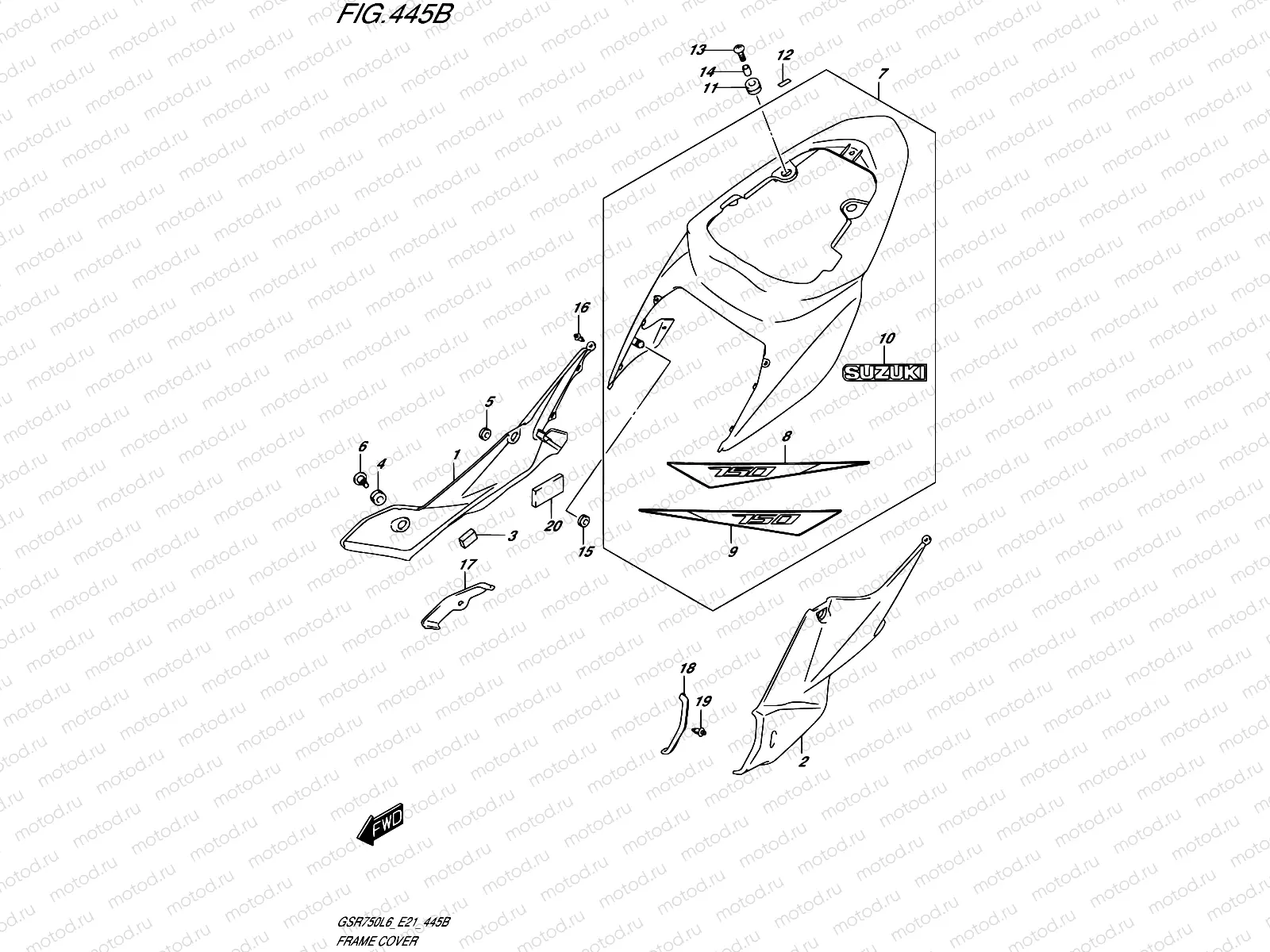 445B - FRAME COVER (FOR YSF)