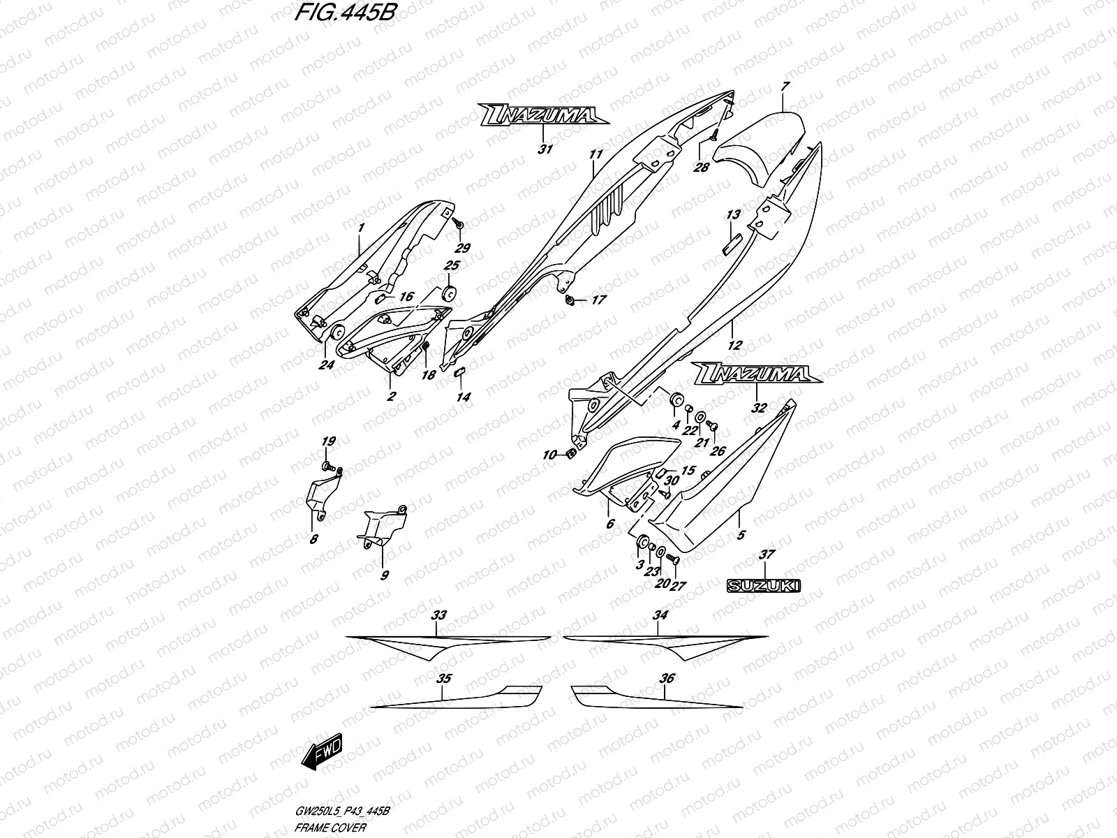 445B - FRAME COVER (GW250ZL5 P43)