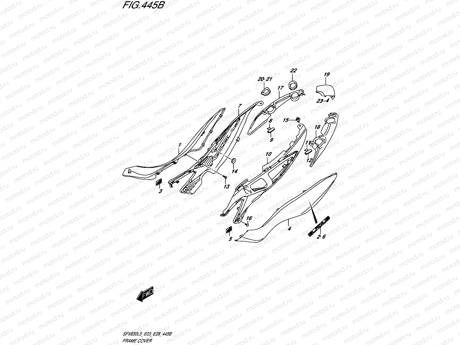 445B - FRAME COVER (SFV650L5 E28)