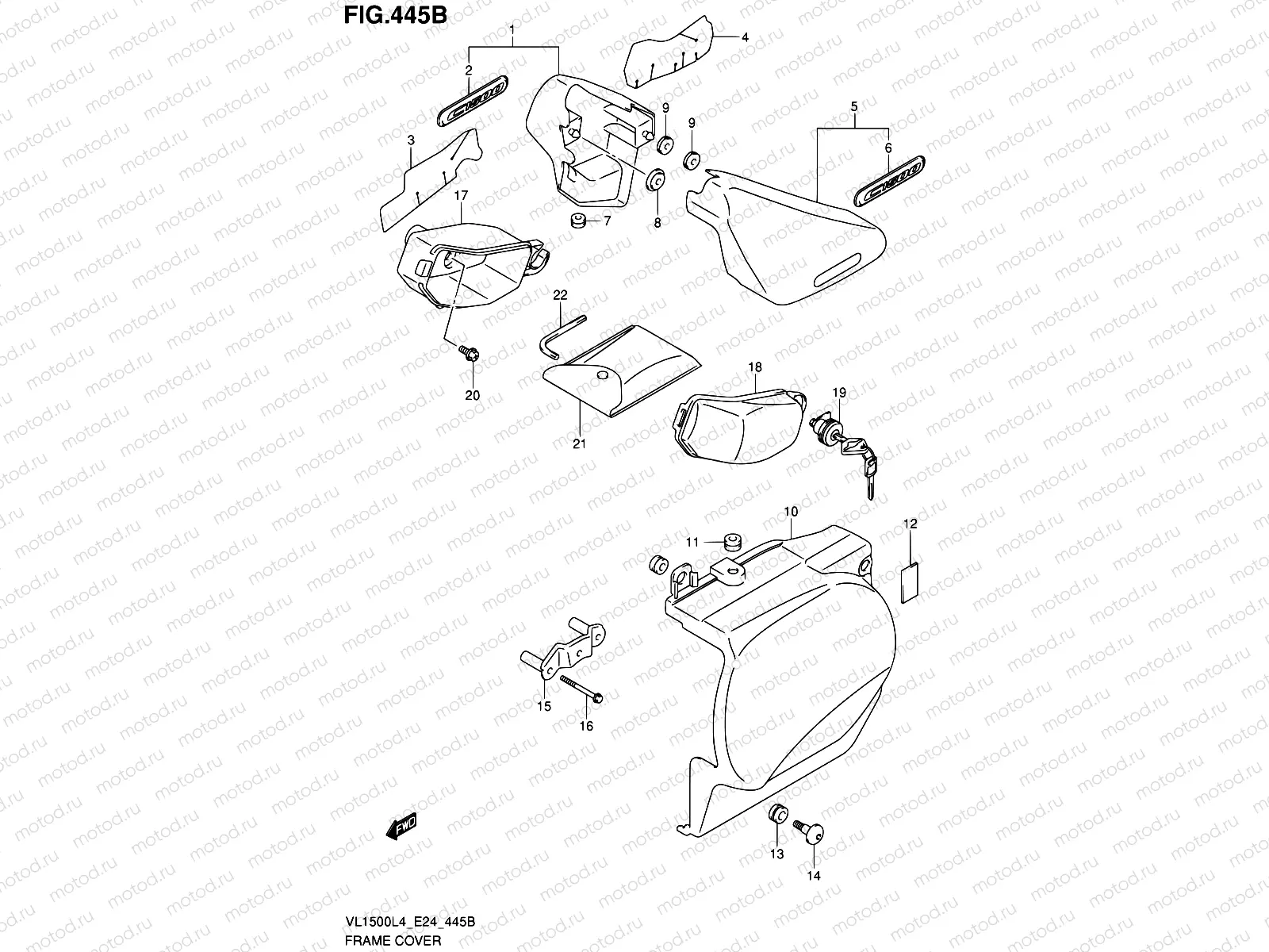 445B - FRAME COVER (VL1500BL4 E24)