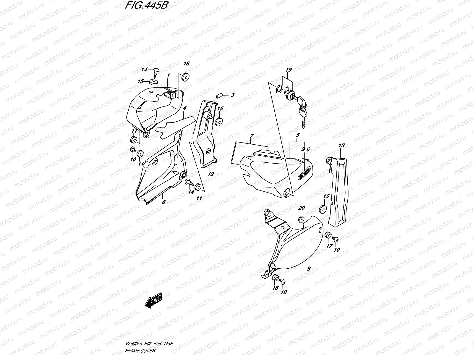445B - FRAME COVER (VZ800L5 E28)